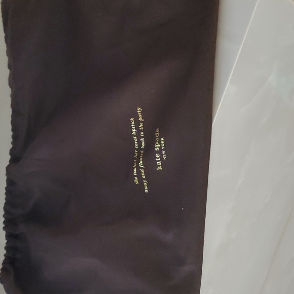 Kate Spade Off White Grey and Black Leather Handle Bag, Fold Over Tote - Picture 10 of 10